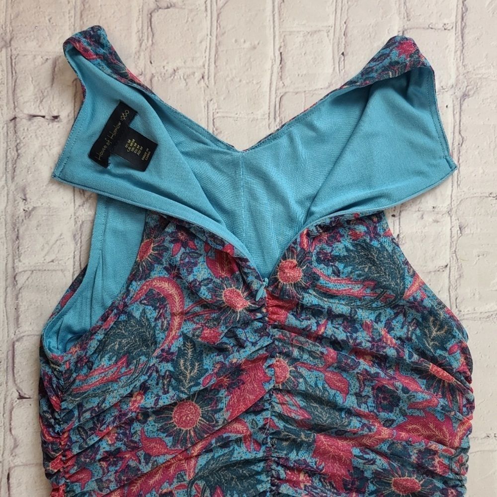 House of Harlow 1960 - Floral Pink and Blue Midi Tank Dress - Picture 8 of 14